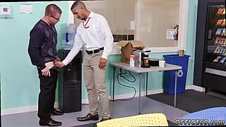 Gay office sex in a sexual class video