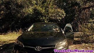 Facialized petite girl roughfucked after sucking