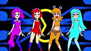 Pacman ghost girls dance 3 phases 1080p