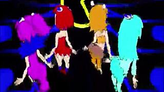 Pacman ghost girls dance 3 phases 1080p