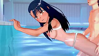 Nagatoro’s sexy bikini body after a swim session