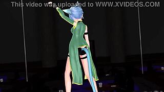 Sinon From Sword Art Online Showing Big Tits In Mmd