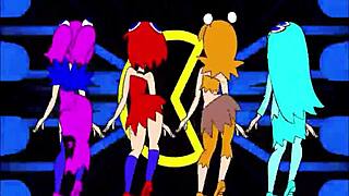 Pacman ghost girls dance 3 phases 1080p