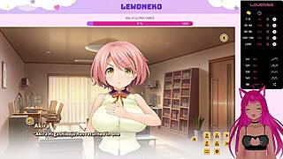 lewdneko plays love cubed with big tits moaning