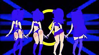 Pacman ghost girls dance 3 phases 1080p
