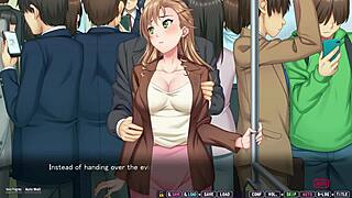 Public train escapade with horny classmate's wife