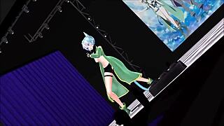 Sinon From Sword Art Online Showing Big Tits In Mmd