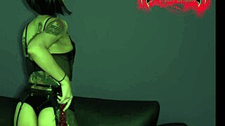 Masturbating on the couch with toys and dildo, latina slut in lingerie bends over for intense orgasm on sofa