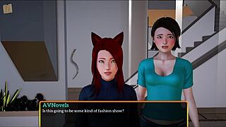 Redhead with Small Tits Plays Erotic Game