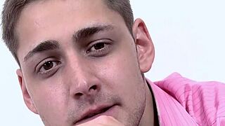 Two men having anal sex with one woman in a threesome gay sexual experience