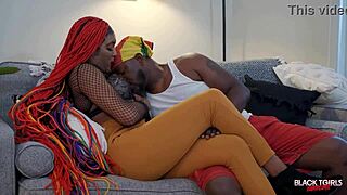 Black transsexual Jordan gets hardcore fucked bareback