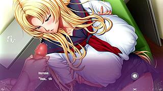 Anime Girl's Provocative Footjob Blowjob