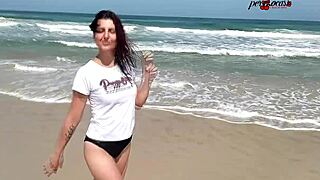 Walking naked after good sex on beaches