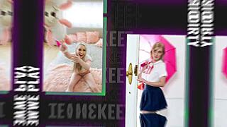 Sweet hot chicks love fucking huge poles