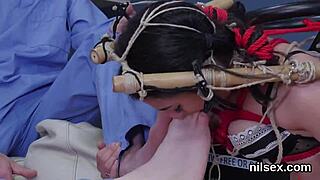Slutty chick in anal asylum for painful bdsm therapy