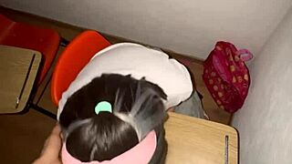 Mexican Schoolgirl Sucks Dick and Rides in Classroom