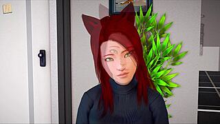 Redhead with Small Tits Plays Erotic Game