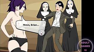 Sociedade secreta revela ação pelada selvagem de anime em jogo hentai!