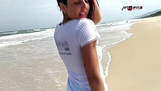 Walking naked after good sex on beaches