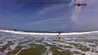 Walking naked after good sex on beaches