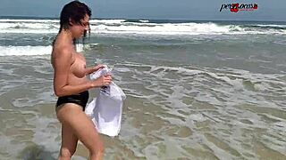Walking naked after good sex on beaches