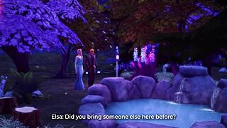 Elsa and kristoff have public sex in wild