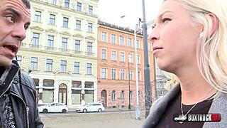 Beautiful karol lilien cumshot on big ass public