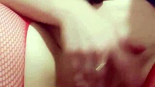 Wife Fingers Pussy And Films It For Husband - What A Sexy Surprise!