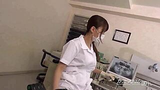 In the dentist office, her big tits accidentally spill out while working, leading to some naughty fun