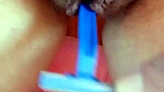 A beautiful brunette pornstar explores alternative masturbation techniques in her solo session