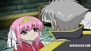 Virgin princess gets double penetrated by futa elf and perv prince in hentai