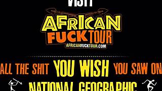 Ebony couple in homemade interracial video