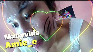 She does deepthroat with spit