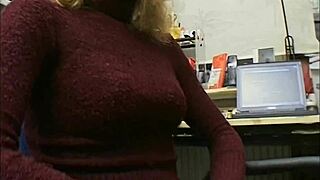 lonely teen in office.