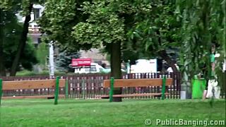 young hottie alexis crystal fucked in public by 2 guys