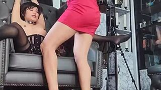 Salome Salvi, the Asian beauty, gets punished and teased by dominafire in the garage