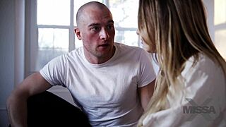 Petite brunette deepthroats hairy cock in teaser