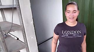 i discover my stepsister smoking on the roof and while she sucks my dick she asks me to fuck her so i don't tell my stepmother - part 1