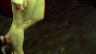 Slave puts on pink tutu for femdom humiliation and ass whipping domination