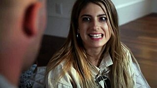 Petite brunette deepthroats hairy cock in teaser