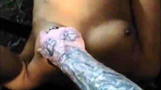 Tranny Performs Upside Down Deepthroat on Boyfriend's Cock