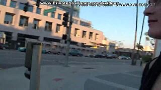 Hey, check out my sexy brunette girlfriend getting a merciless doggy fuck outdoors.