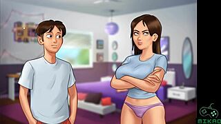 Summertime Saga Ep 23: Jenny's live handjob session with me.