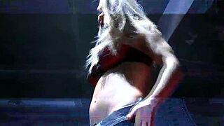 Skinny Babes Dildo Show On Stage