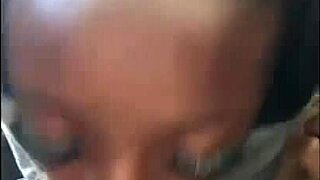 Ebony Chick Gives Sloppy Blowjob To White Cock