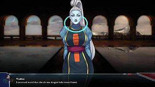 In Dragon Ball Divine Adventure, the milf with big tits faces a monster cock