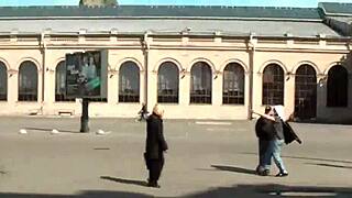 perfect european cuties flashing tits and pussies outdoors, feeling so naughty