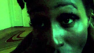 Ebony teases with big black cock sucking