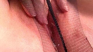 ASMR Wet Fingering and Squirting in Tight Pantyhose