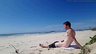 Beach Jerk Off Session Goes Wild